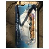 Silver-plated 3-qt glass casserole, new in box