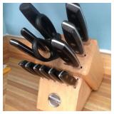 Kitchen-Aid knife set.