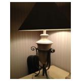 Wrought iron lamp. There are two.