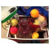 Faux fruit used in still life paintings