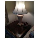 End table with lamp.