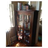 Glass-front cabinet.