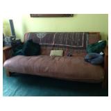 Futon with good oak frame.