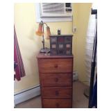 Small chest, interesting lamp