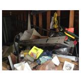 Two metal ladders, among other things