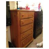 Two five-drawer chests.