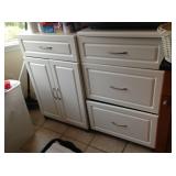 Two kitchen storage units.