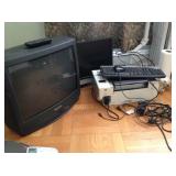 Vintage TV and computer components.