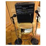 Karaoke machine with microphones