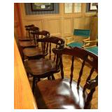 Five tall bar chairs