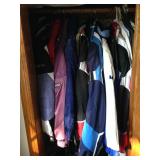 Closet full of ski gear