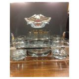 Harley-Davidson glassware set.