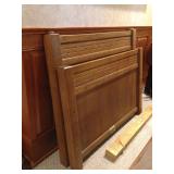 Mission-style headboard and footboard.