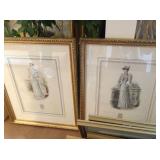 Vintage fashion sketches.