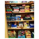 The lady of the house has sorted all games to be sure they are complete.