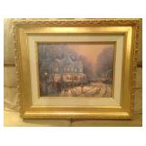 Limited edition Thomas Kinkade lithograph, signed on the back.