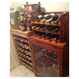 Wine rack and cabinet, wine not for sale.