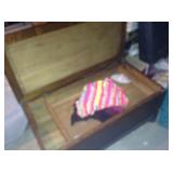 Interior of chest, which has a lift-out tray.