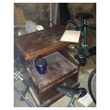 One of a pair of end tables.