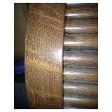 Grain on tiger oak desk.