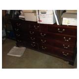 Cherry dresser. Mirror is to the left.