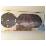 Clock with seascape.