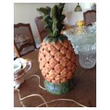 Pineapple lamp, handmade by a family artist.