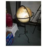 Globe on metal stand
