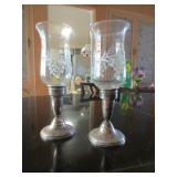 Sterling silver candleholders