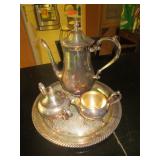 Silverplate tea set