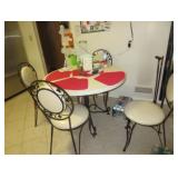 MId-century metal table and chairs