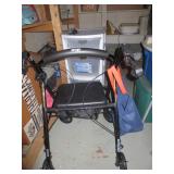 Walker chair with hand brakes