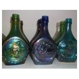 Carnival glass bottles