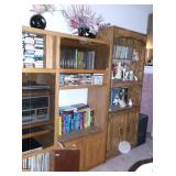 Entertainment center and second matching bookcase