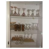 Wine and martini glasses