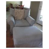 arm chair with ottoman