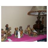Berry Hill Bear figurines and lamp