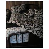 metal bed & coverings