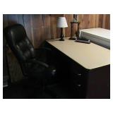 metal desk and chair