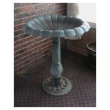 metal bird bath