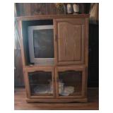 TV and oak unit
