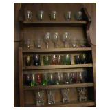 shot glasses / shelf