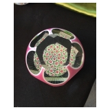 Saint Louis Encased Overlay Glass Paperweight