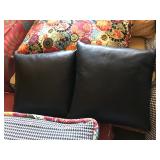 leather pillows