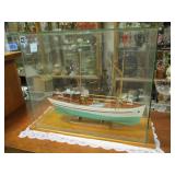 Wooden model ship