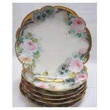 Limoge plates, hand painted