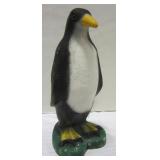 Cement yard art penguin
