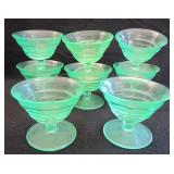 Vaseline Glass sherbets