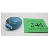 BLUE GLASS RING, SIZE 6Photo Description