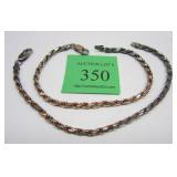 PAIR OF BRACELETS MARKED 925 ITALY.AIR OF BRACELETS MARKED 925 ITALY.Photo Description
